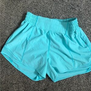 lululemon Hotty Hot high-rise 4”athletica Aqua Blue Women's Athletic Shorts